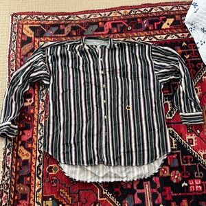 Men’s striped button down shirt